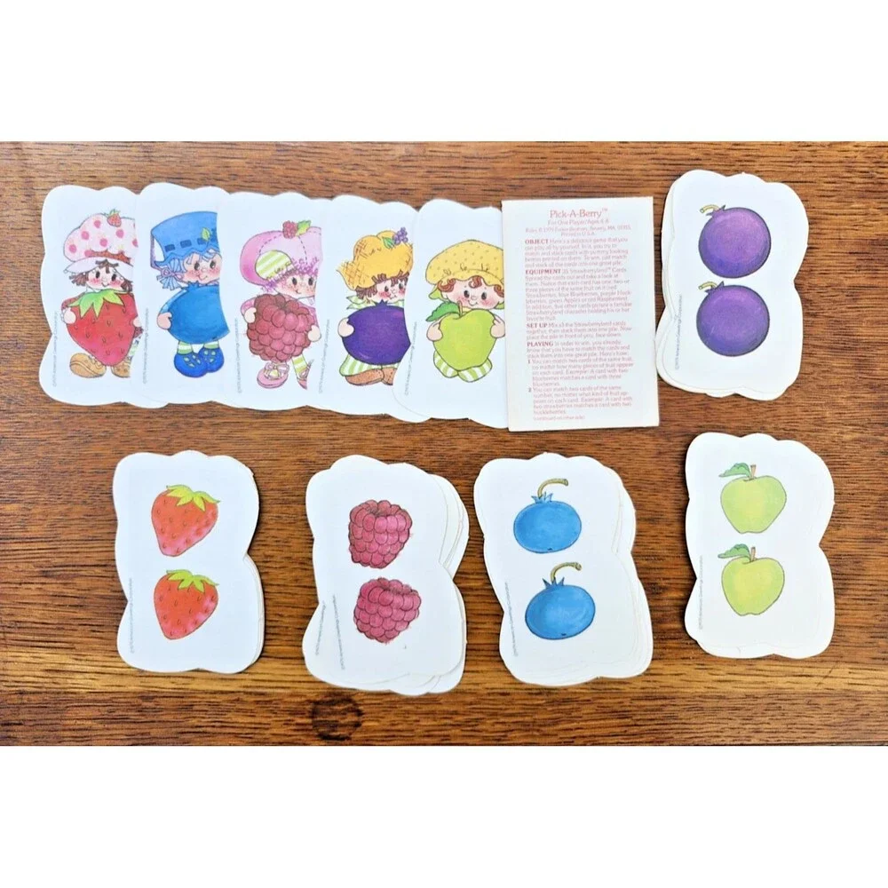 Vintage 1979 Strawberry Shortcake Pick A Berry Card Game Complete Parker Bros